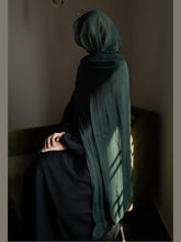 Forest Green Organza Silk Hijab